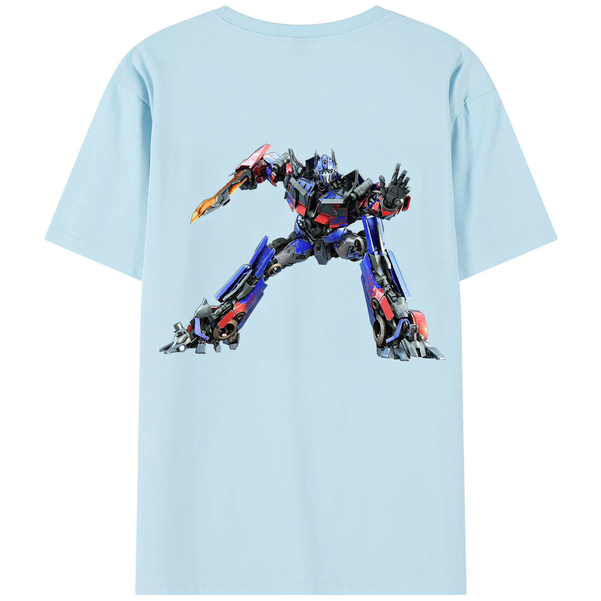 （画像用） Transformers トランスフォーマー 綿100％半袖Tシャツ（背面プリント）